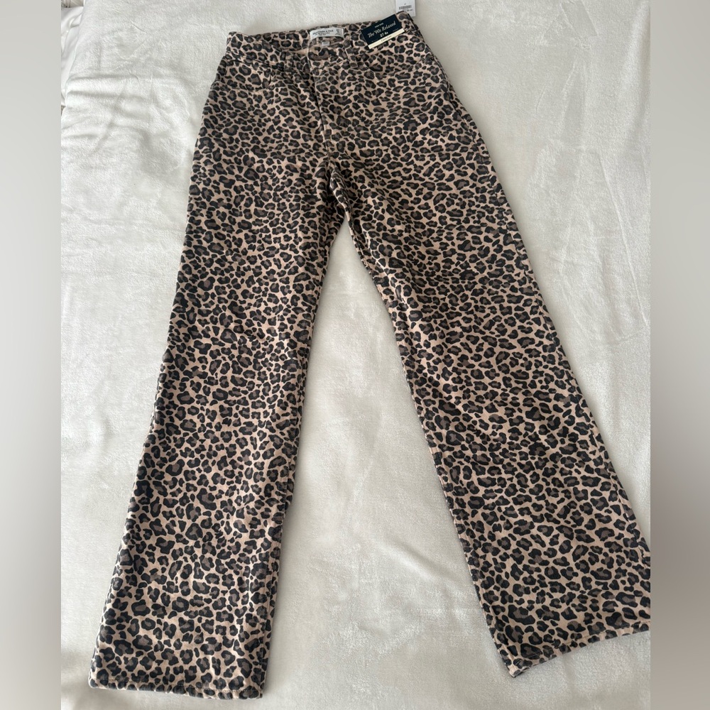 Abercrombie Curve Love Leopard Print Jeans